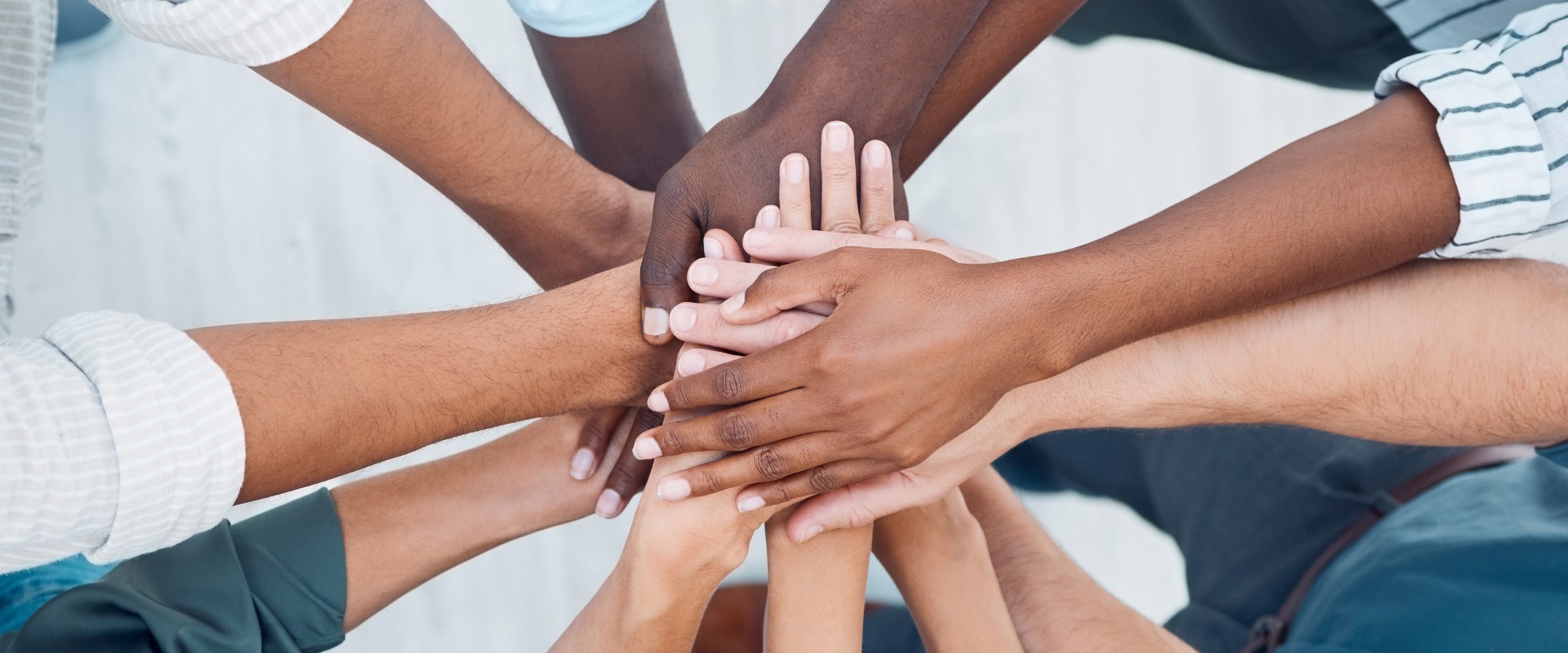 group of hands